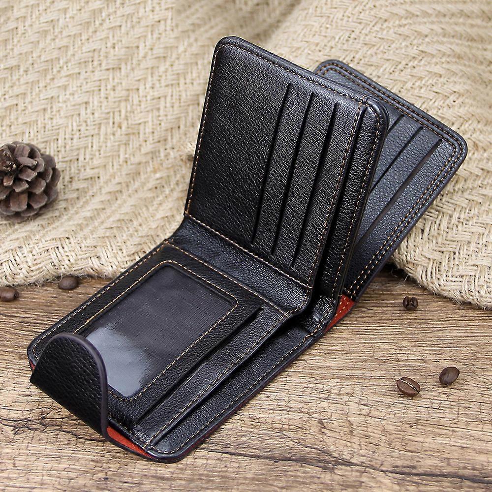 Men's Short Wallet Men Wallet Zipper Wallet Canvas Small Wallet Multi-function Dollar Multi-card Slot