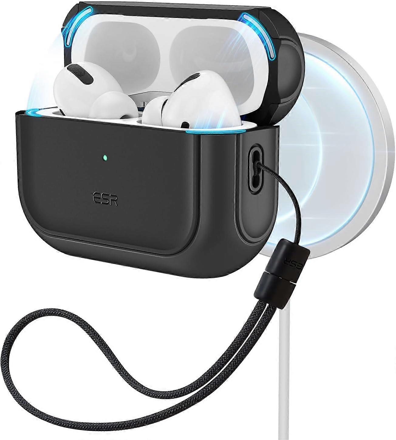 Airpods Pro 2nd Generation Case (HaloLock), Compatible with Airpods Pro Case 2nd/1st Gen, MagSafe Ready, Full Drop Protection Cover with Lanyard