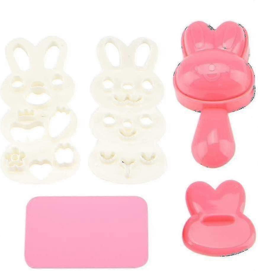 Diy Bunny Shape Food-grade Pp Material Creative Shape Sushi Rice Roll Bento Mold Handicraft Rice Roll Mold