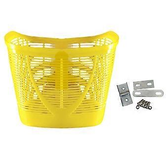 Bike Front Basket Pet Carrier Front Bike Basket for Shopping Camping Outdoor Yellow