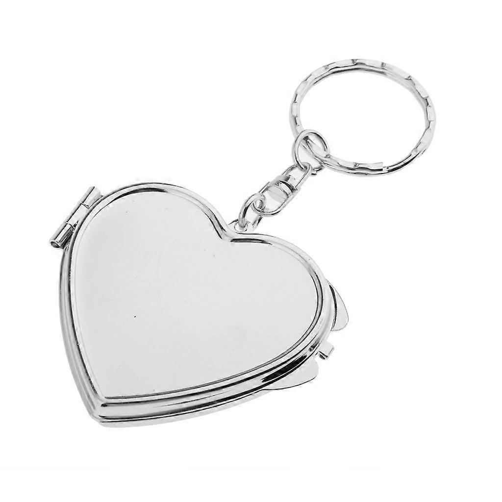 5x 2x Mini Round Makeup Mirror Portable Compact  Cosmetic Mirror Key