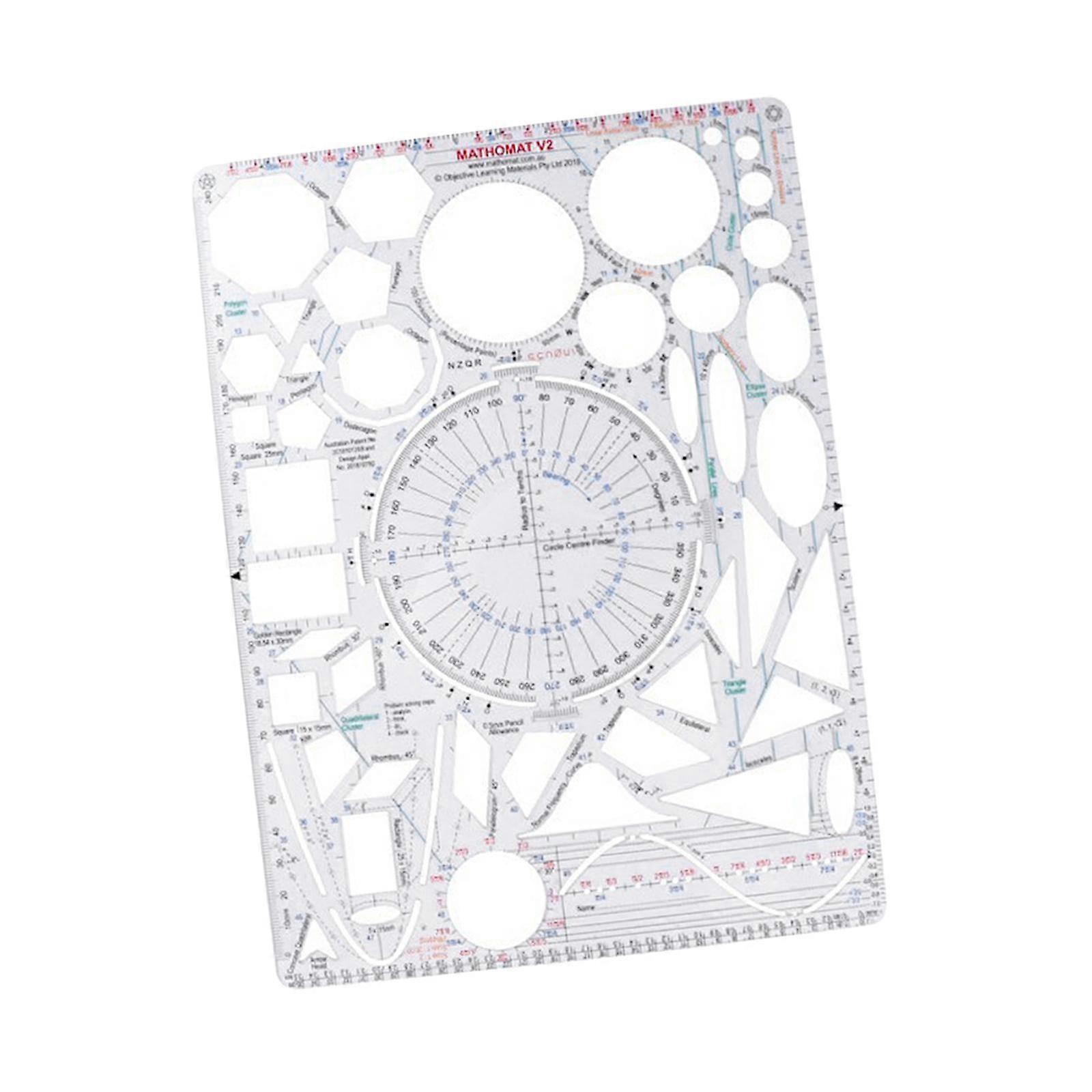 Architectural Template Ruler Measuring Tool Geometry Lightweight Multipurpose Durable Drafting Ruler Drafting Tool for School
