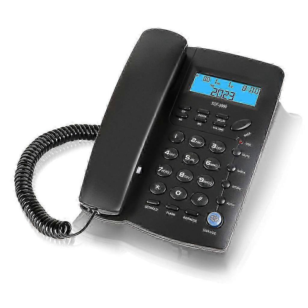 Caller ID Display Corded Landline Telephone With Hands-Free Calling Function