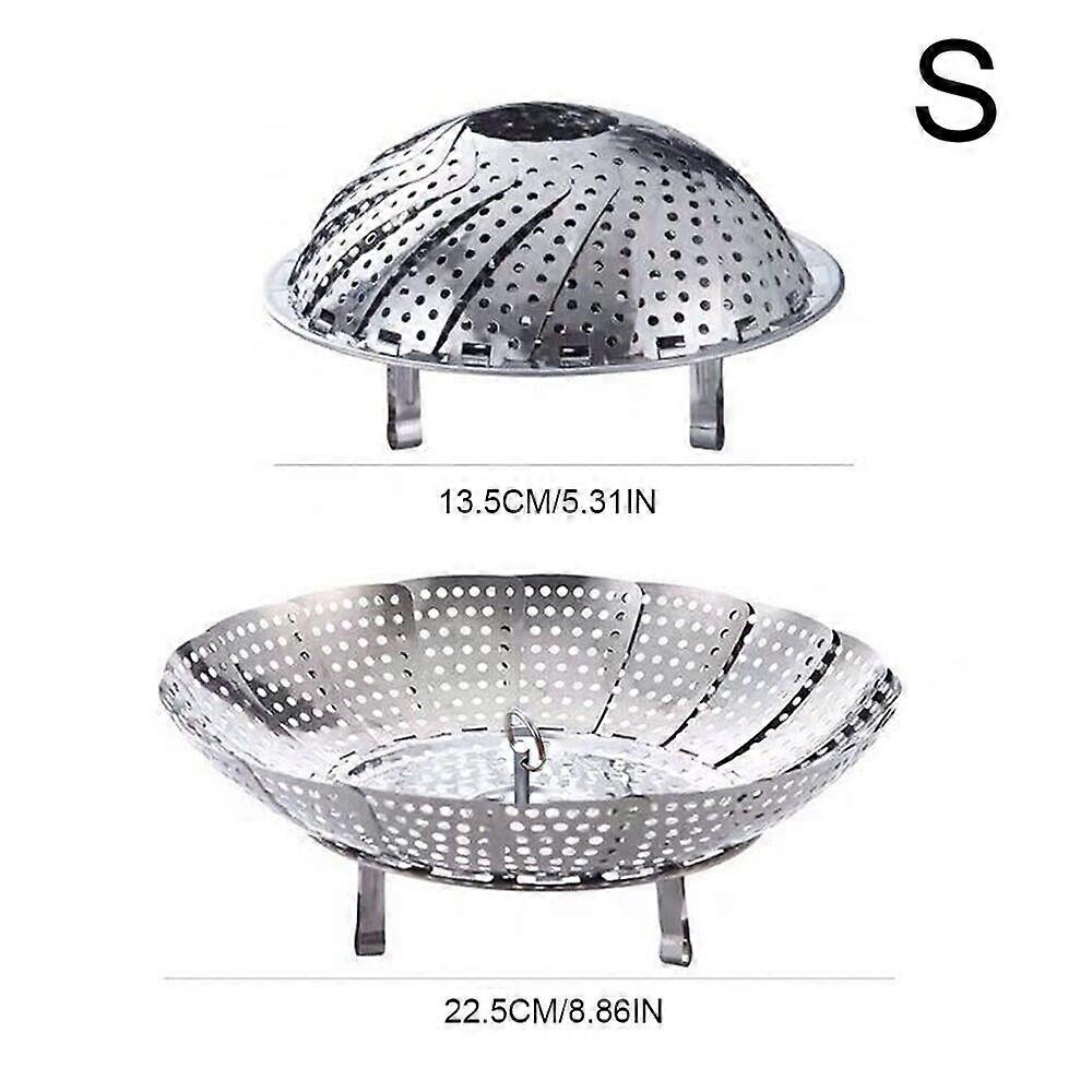 Adjustable Metal Steamer Basket for Cooking Convenient Foldable Design