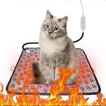 Haustier-Heizkissen für Katzen und Hunde, selbsterhitzende Katzenmatte, 3 Temperatureinstellungen, Anti-Beißen, 100% wasserdicht, automatische Abschaltung, 50 * 70cm