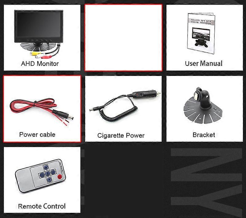 2022 Best Quality HD 1920*1080 7 Inch IPS Screen AHD Car Parking Monitor With AHD 1080P Fisheye Lens Rear View Backup Camera