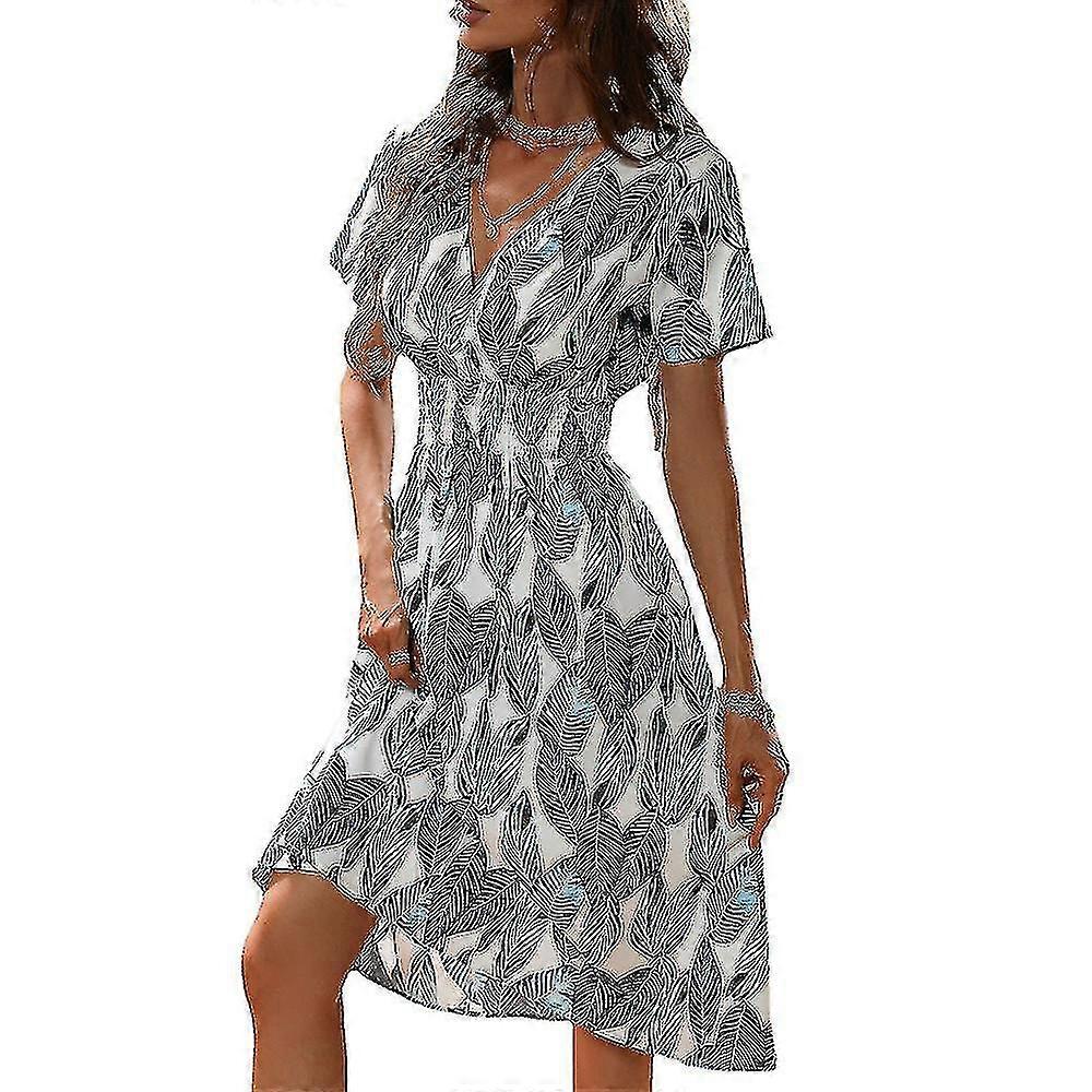 Leaves Printed Dress For Women's