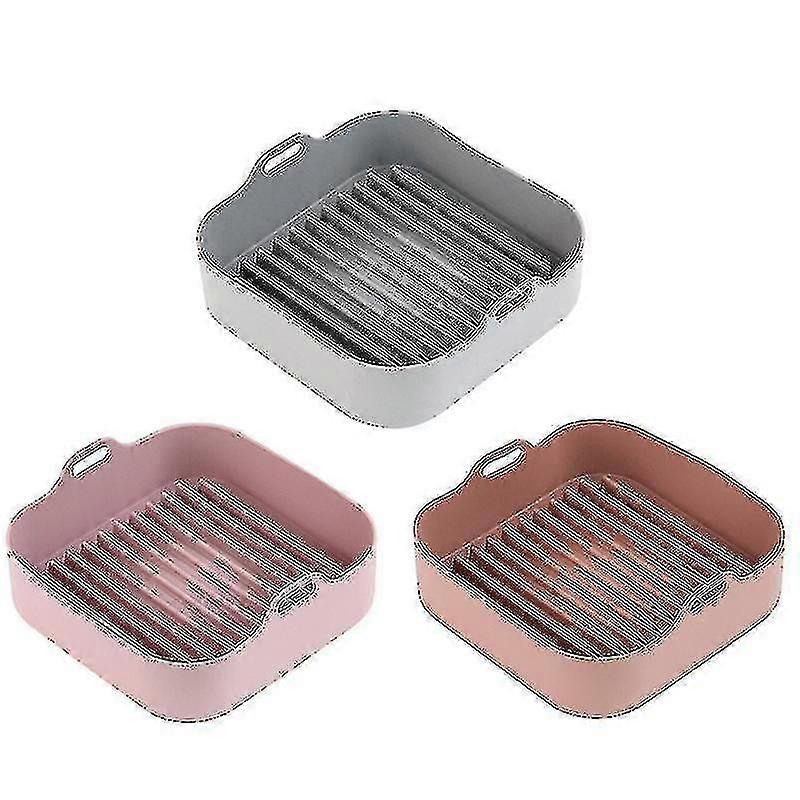 Square Silicone Air  Accessories Non Stick Baking Tray Silicone Pan-CE