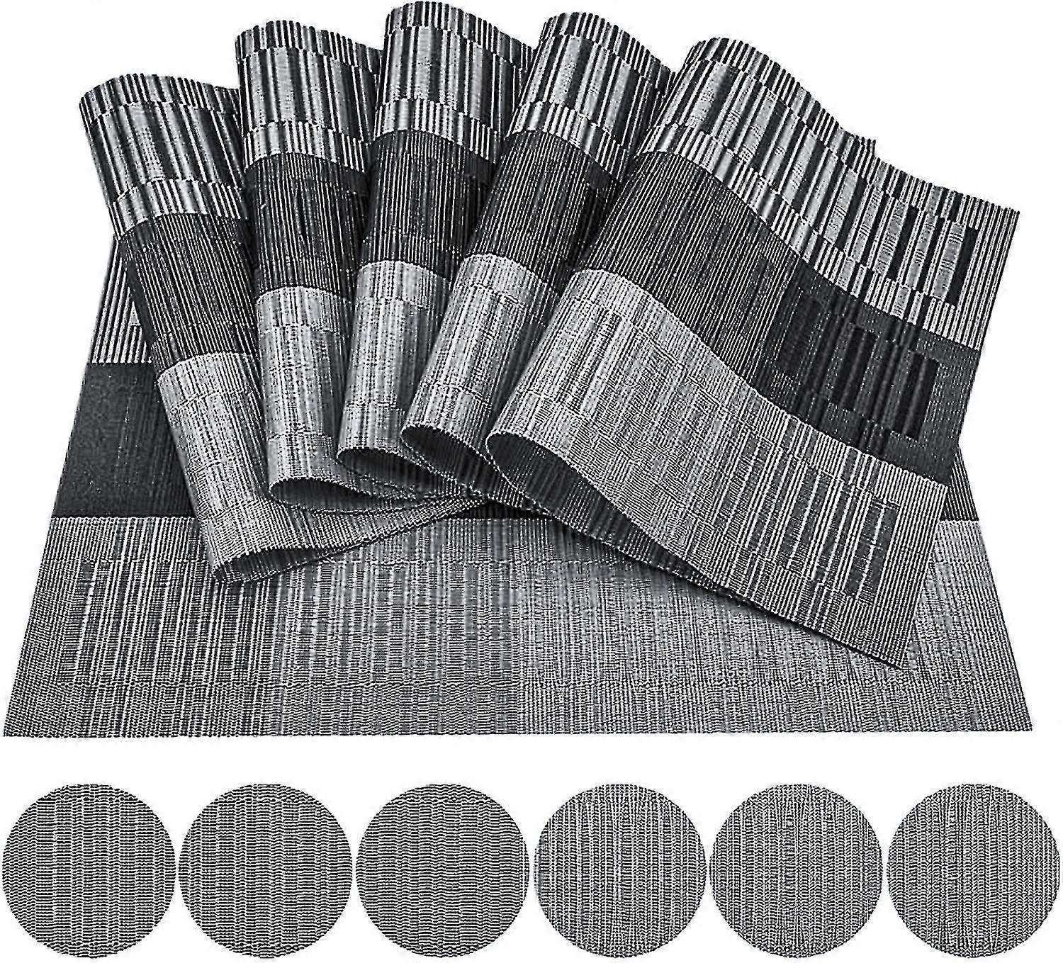 Set Of 6 Placemats, Washable Placemats, Wipeable Placemats, Set Of 6 45x30cm