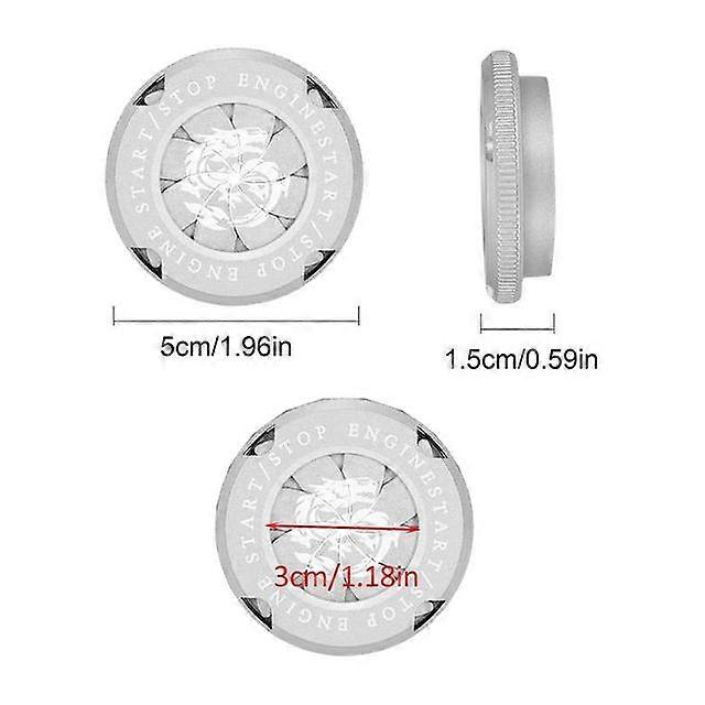 Car Push Start Button Cover Engine Ignition Automobile Switch Cover Cool Auto Rotatable Protection Cap Interior Accessories