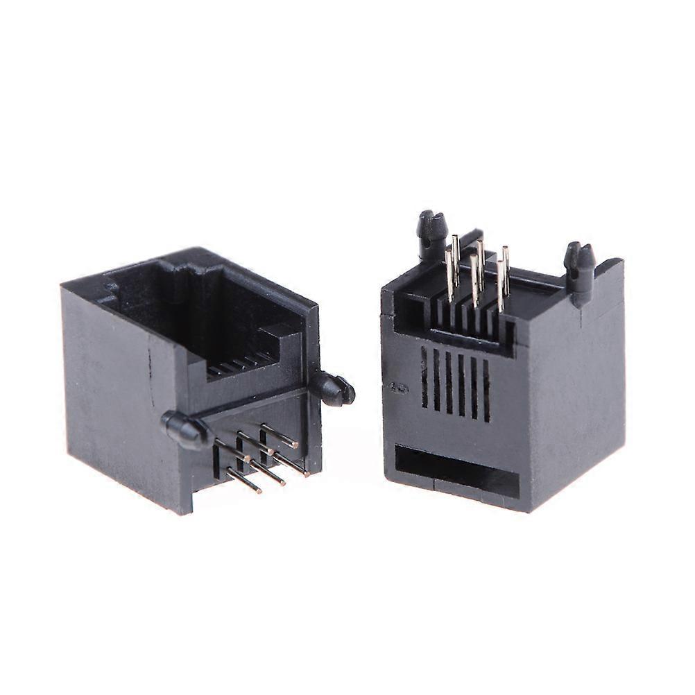 10PCS/Lot Crystal Female 6p6c Socket RJ12 RJ11 Socket Telephone 6Pin