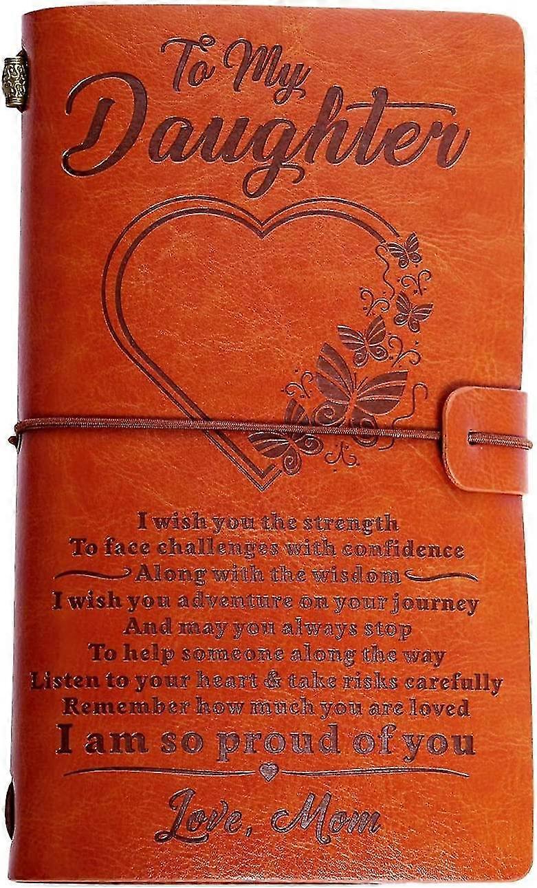 Leather Journal for Daughter - Refillable Writing Notebook for Graduation Gift