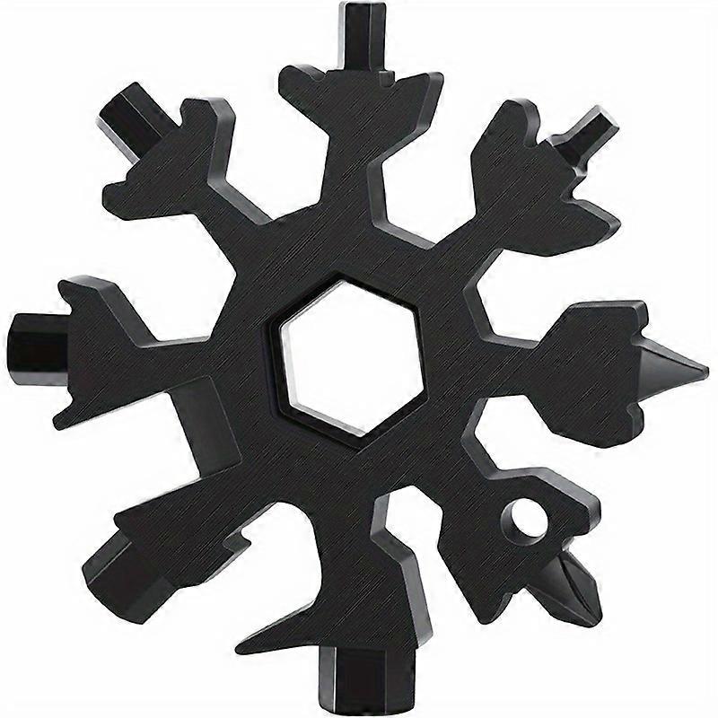 18 في 1 ندفة الثلج Multitool ، الفولاذ المقاوم للصدأ فتاحة زجاجات ندفة الثلج / مجموعة مفك البراغي المسطحة / مفتاح ربط ، أدوات أدوات التخييم الرائعة
