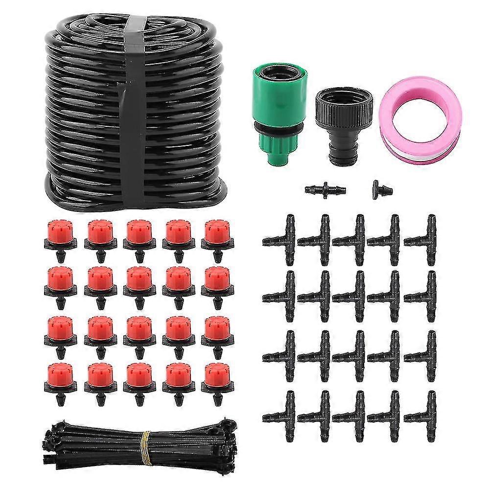 Micro Drip Irrigation System Kit for Garden Planting (US Plug)