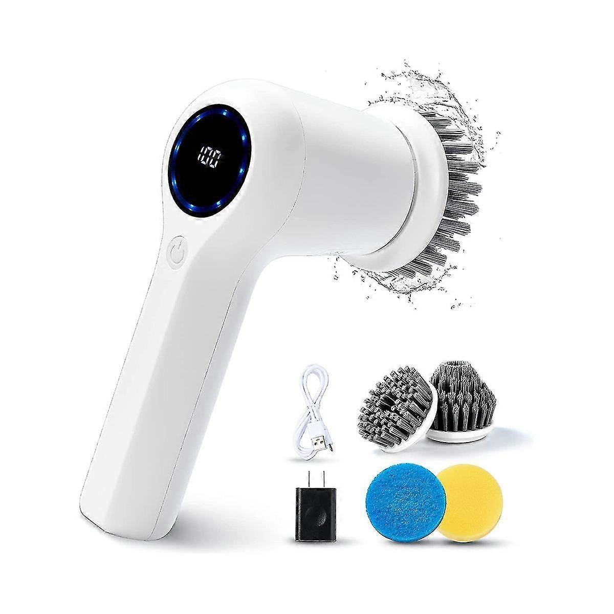 סקרבר ספין חשמלי, קרצוף מברשת חשמלית אלחוטי למקלחת לניקוי חלוק רחצה