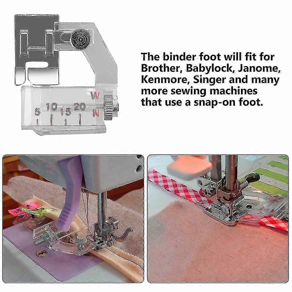 Fabric Bias Binding Tape Maker Kit Binder Foot For Sewing And Quilting+rotary Cutter