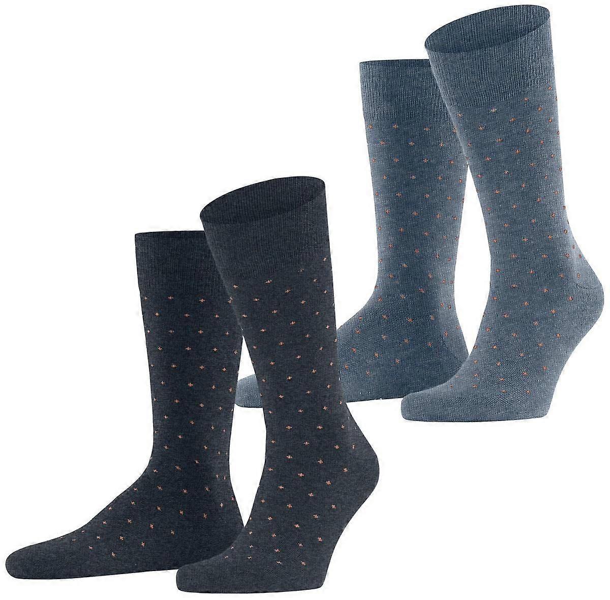 Esprit Fine Dot 2 Pack Socks - Blue/Topaz Blue