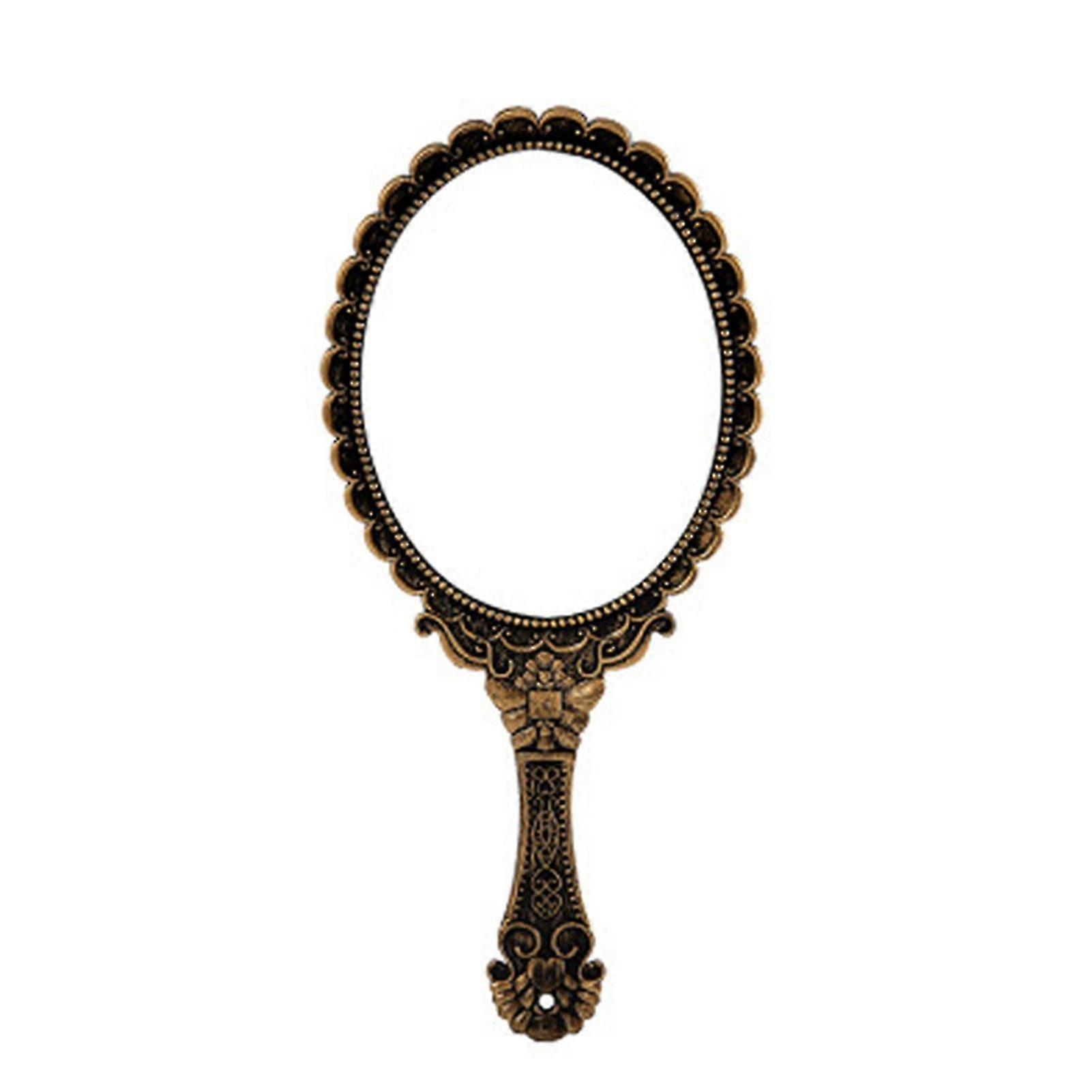 Hand Held Mirror Old Fashion Portable Abs Comfy Hand Held Mirror With Handle For Gift