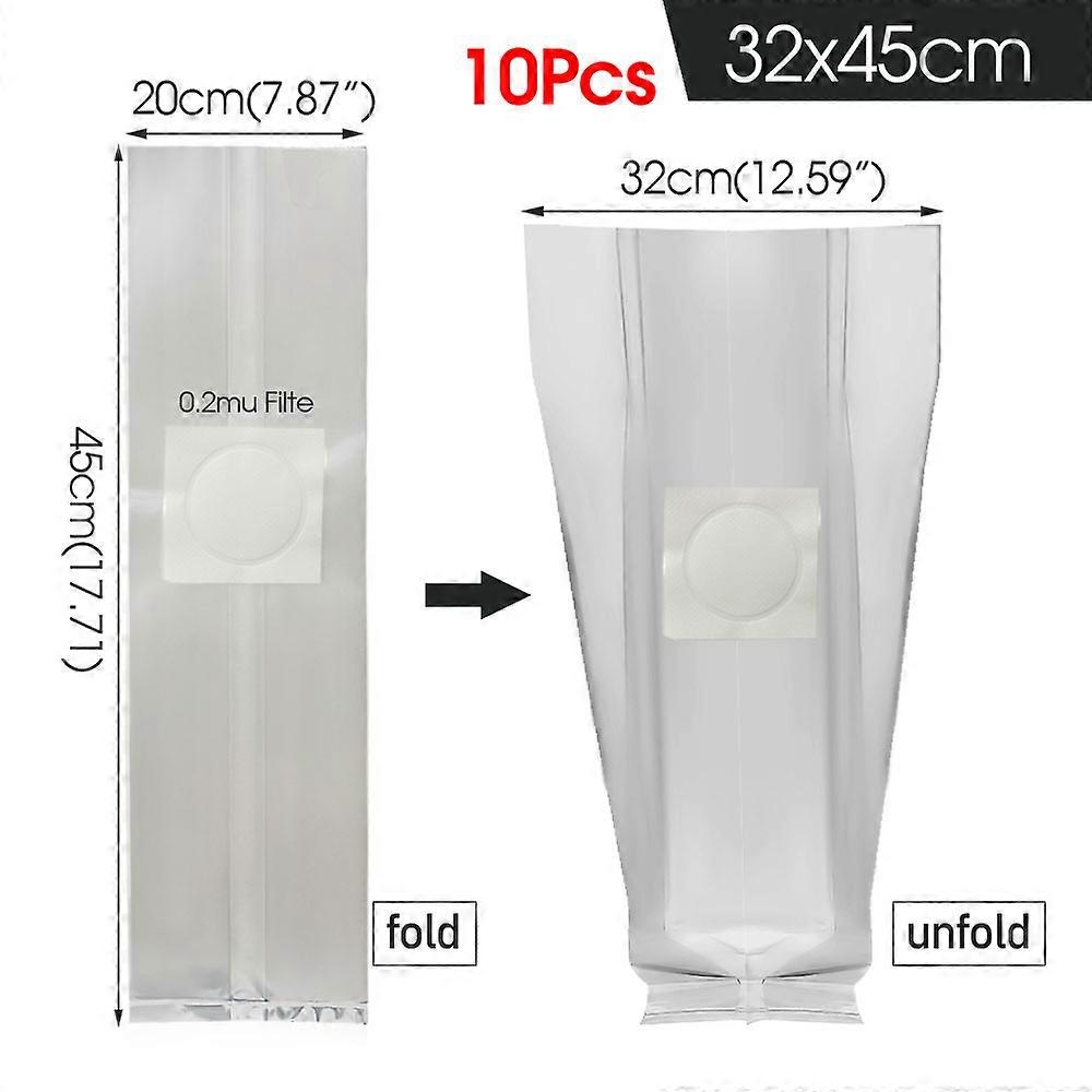 10PCS PP Plant Growing Kits Mushroom Bag High Temp Spawn Media with Breathable 0.2 Micron Filter Polypropylene Bags Garden Tool