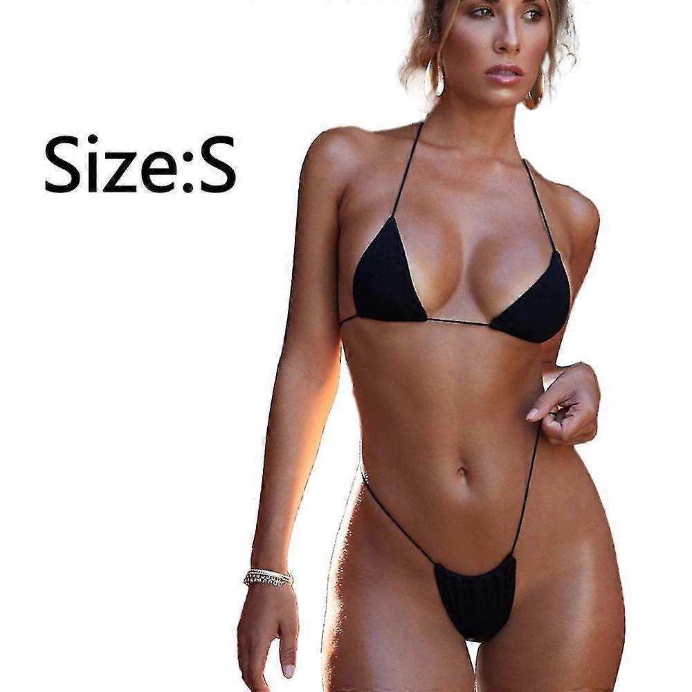 Thong Bikini Clear Straps Cheeky Brésilien Micro Thongs Bikinis