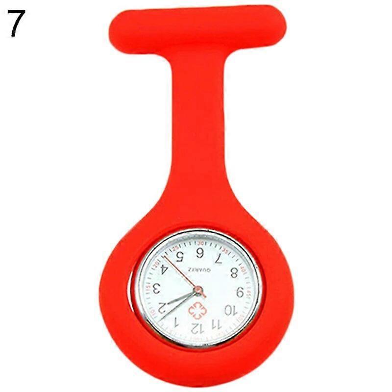 New Solid Color Clip On Analog Digital Cute Silicone High Quality Nurse Watch Brooch Fob Pocket Tunic Quartz Movement Watch