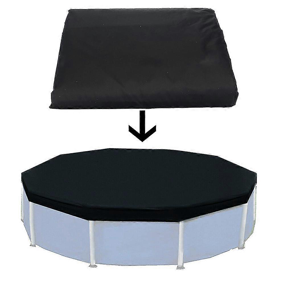 12ft Above Ground Swimming Pool Cover Frame Inflatable Accessories Rainproof Round Folding Uv Resistant Durable Protective