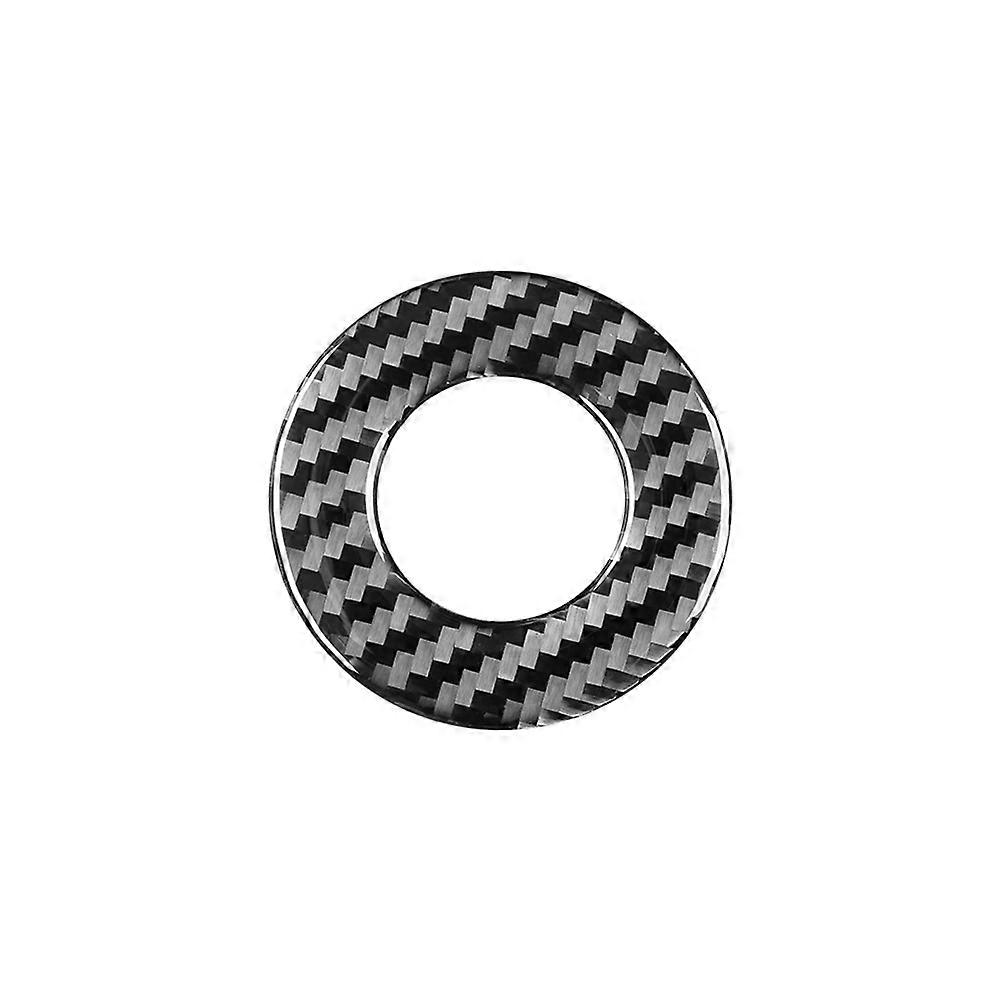 Carbon Fiber Engine Start Ignition Circle Cover Trim Sticker for 2009-2015 Interior Accessories