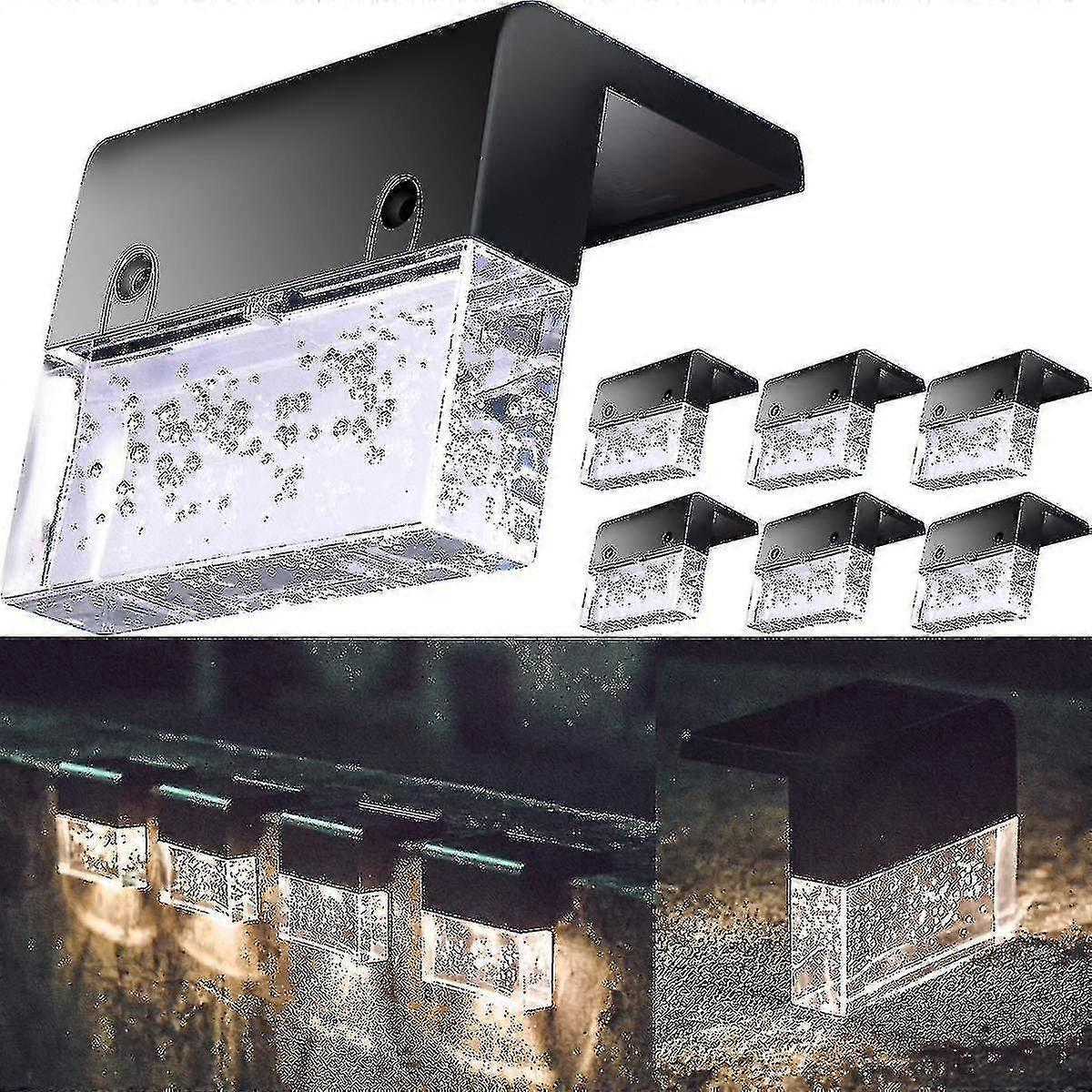 デッキライトフェンスポストライト屋外照明ガーデンデコレーション - パーマネントオーバーナイト(6パック)