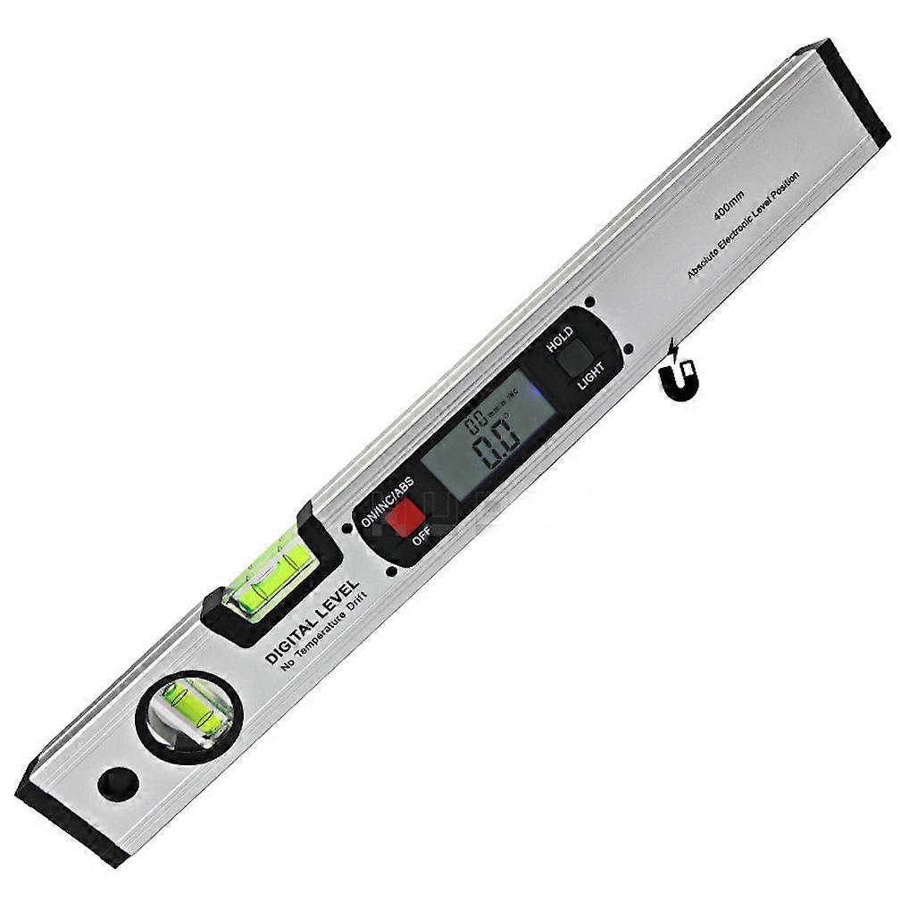 400mm Digital Torpedo Level Magnetic Plumb Level with 2 High-Accuracy Bubble Vials & LCD Display Electronic Magnetic Level Tool