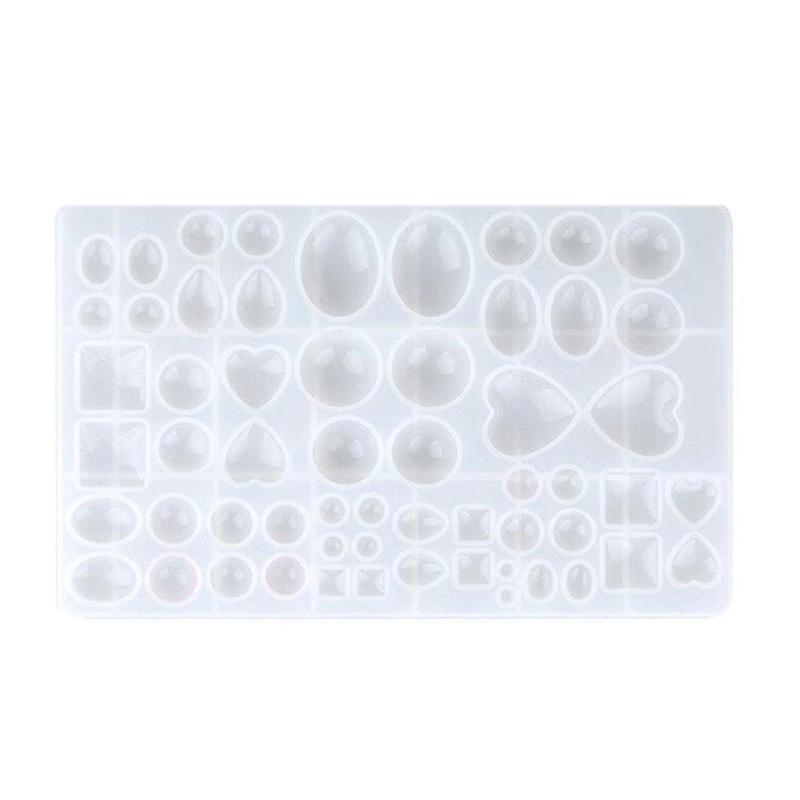 Silicone Resin Mold Oval Teardrop Square Heart Round Shapes for Polymer Clay Crafting Resin Epoxy P