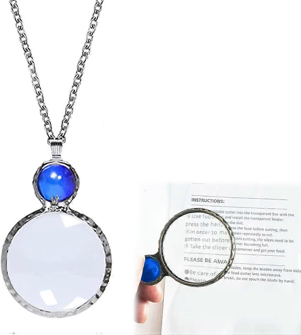 Monocle Magnifying Glasses, 1 Pieces 10X Lens Magnifying Monocle, Optical Lens Necklace, Magnifier Reading Decoration, Magnifier Jewelry Chain, Magnif
