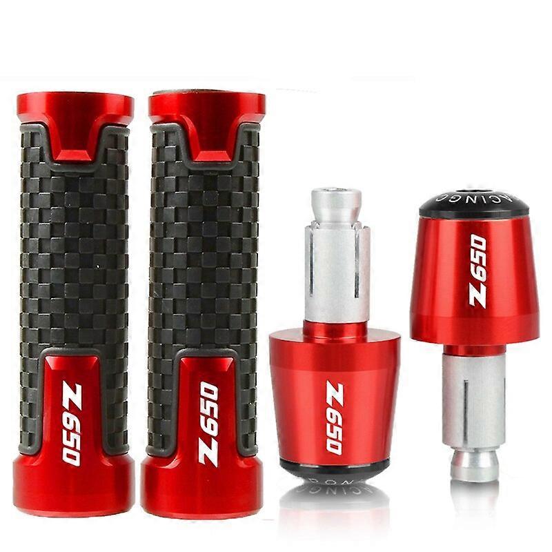CNC Aluminum 7/8'' 22mm Handlebar Handles Grips Ends For KAWASAKI Z650 2016 2017 2018 2019 2020 z650 Hand Bar Ends Motorcycle Motorcycle Knee & Shin G