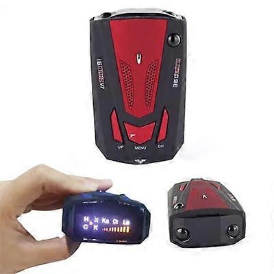 Car Radar Detector English Russian Auto 360 Degree Vehicle V7 Speed Voice Alert Alarm Warning 16 Band Led Display