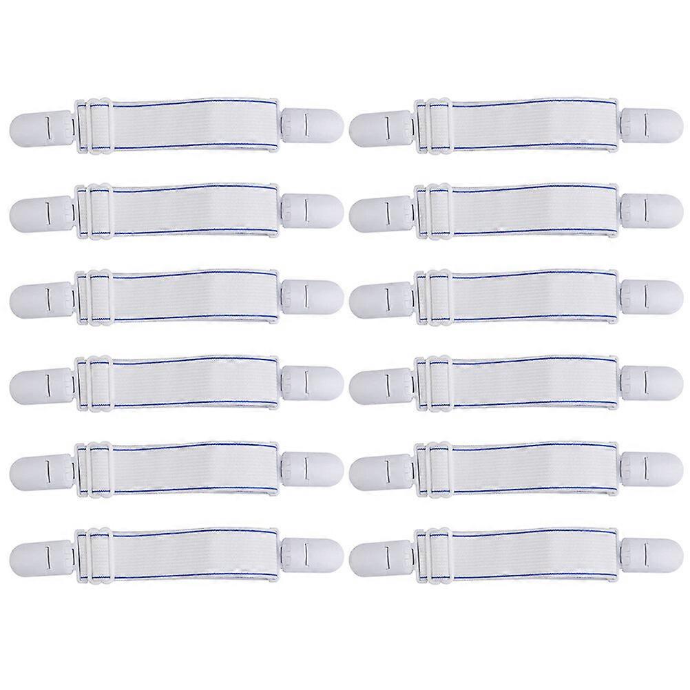 12pcs Bed Sheet Straps Fitted Sheet Clips Straps Bed Sheet Fasteners Clips