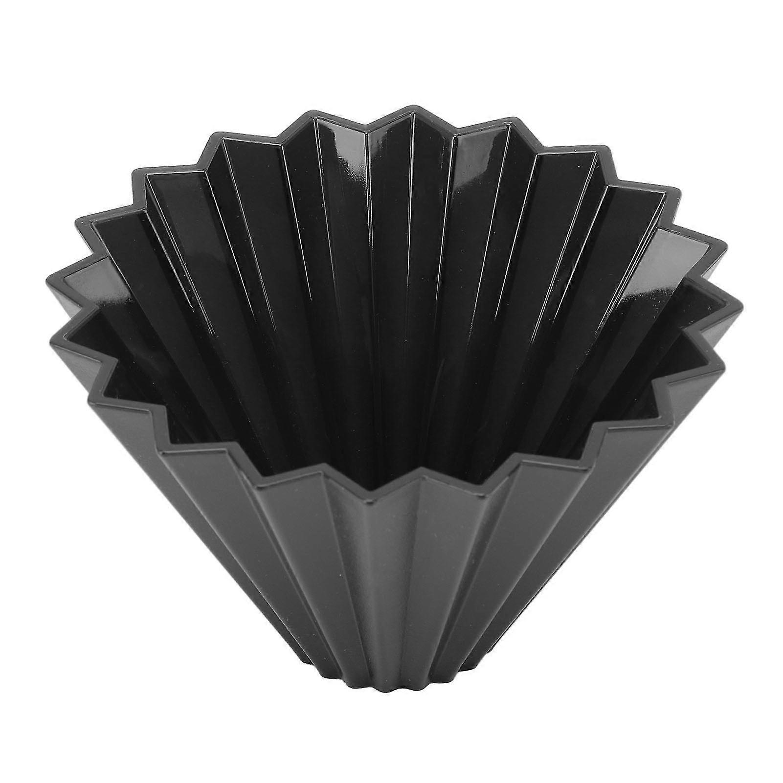 Coffee Filter Cup Resin Conical Reusable Hand Brewed Coffee Dripper Strainer for Kitchen Black