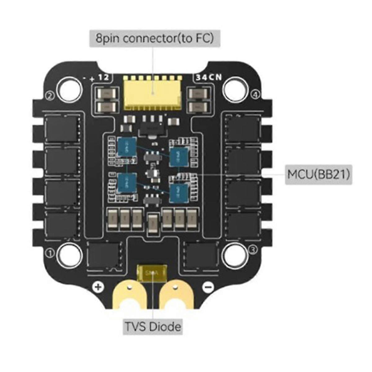 For SB-F405-V3 Flight Control 8 Way Motor 1000Uf Capacity High Frequency Low Resistance Capacitor Module