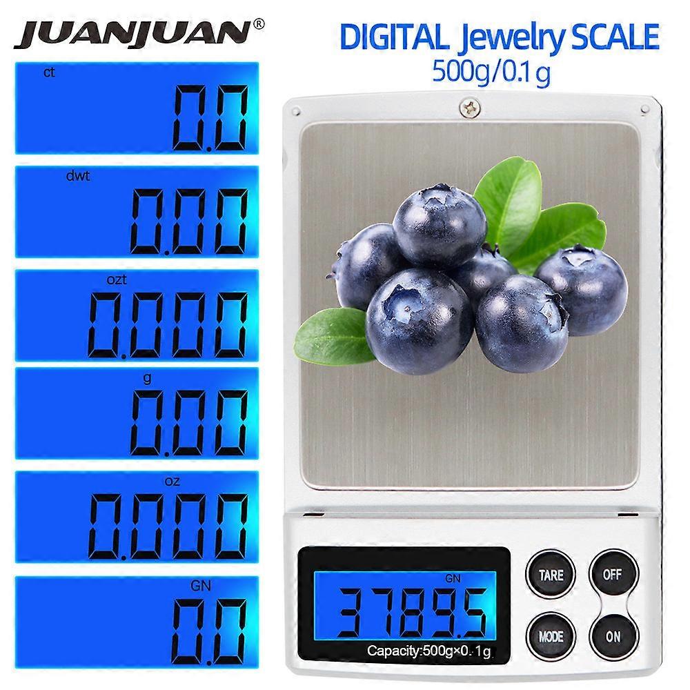 500g x 0.01g/0.1g 1000g/2000g*0.1g Digital Scale Jewel Pocket Balance Diamond Weighing Gram Kitchen Scales with BackLight 30%OFF