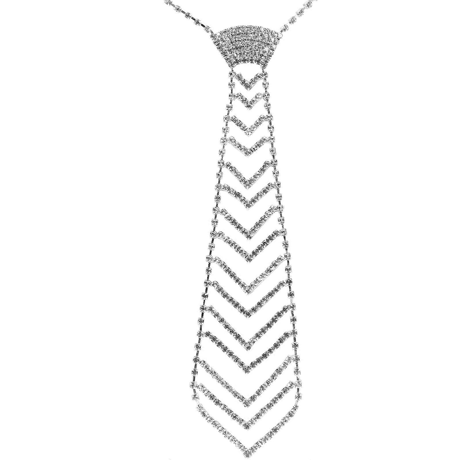 Colliers pour femmes Pendentif cravate cristal cravate collier strass cravate collier
