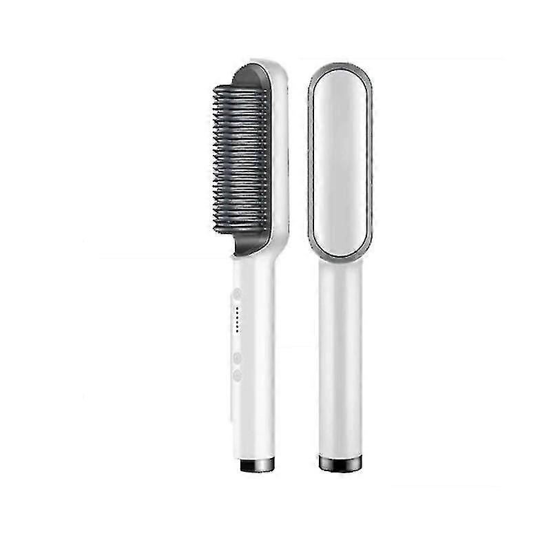 Straight Hair Comb Does Not Hurt Hair Negative Ion Lazy 5 Black And White Two-color Hair Straightener