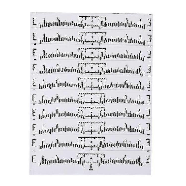 100pcs Brow Ruler, Brow Ruler Brow Sticker Template Guide Measuring Tool