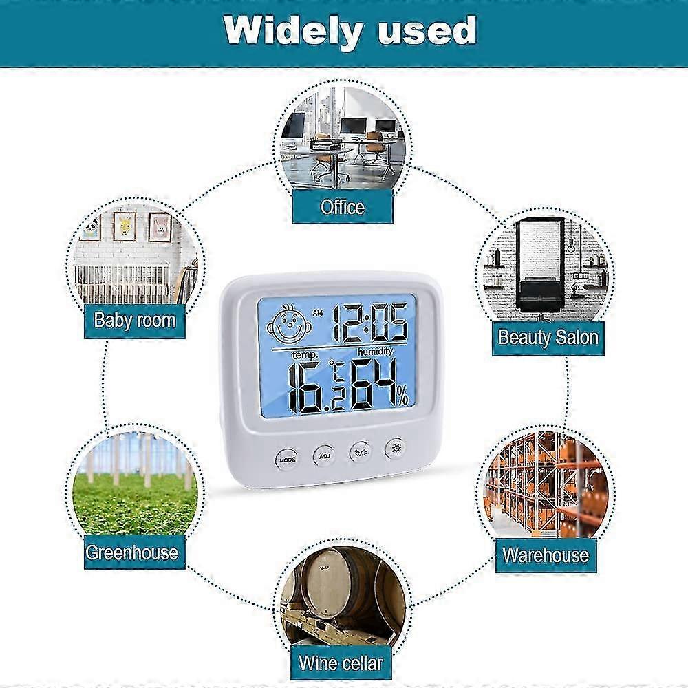 Digital LCD Thermometer Hygrometer Indoor Room Mini Electronic Temperature Humidity Meter Sensor Gauge Weather Station For Home