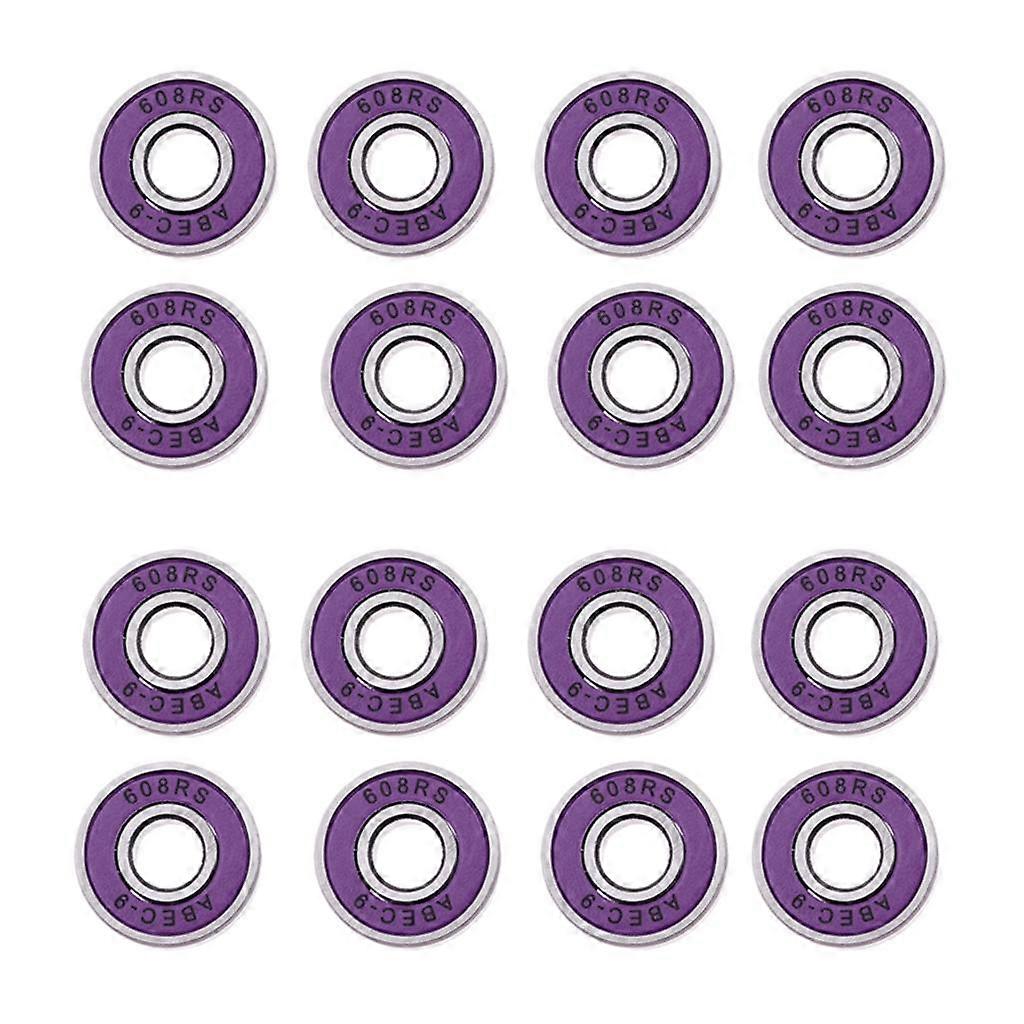 Paquet de 16 roulements de patin à roulettes Abec 9 Skateboard sans friction Violet