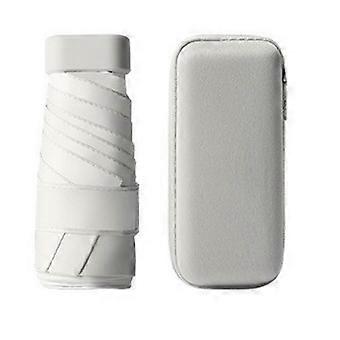 Sun Umbrella Portable Pocket Capsule Umbrella Sun-proof Umbrella For Both Rain And Shine White