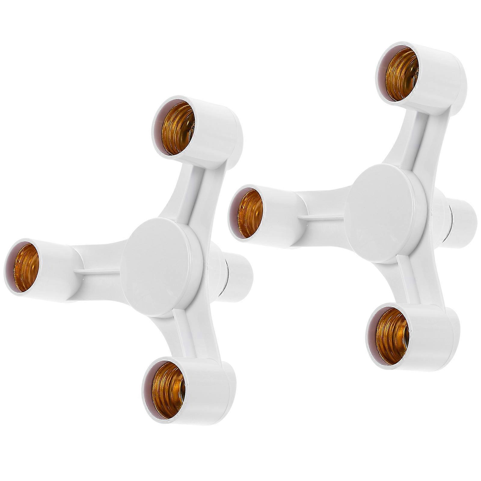 2 PCS E27 Bulb Lamp Bulb Adapter Home Lampholder E27 Socket Extender Lamp Adapter Light Socket