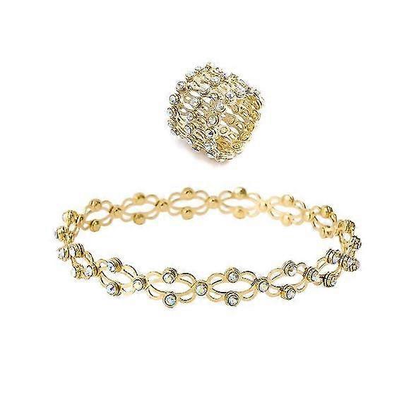 Ring ，2 in 1 Retractable Ring Bracelet Magic Stretchable Twist Folding Ring Bracelet