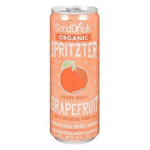 Gooddrink Organic Ruby Red Grapefruit Spritzter, 355 Ml (Case Of 12)