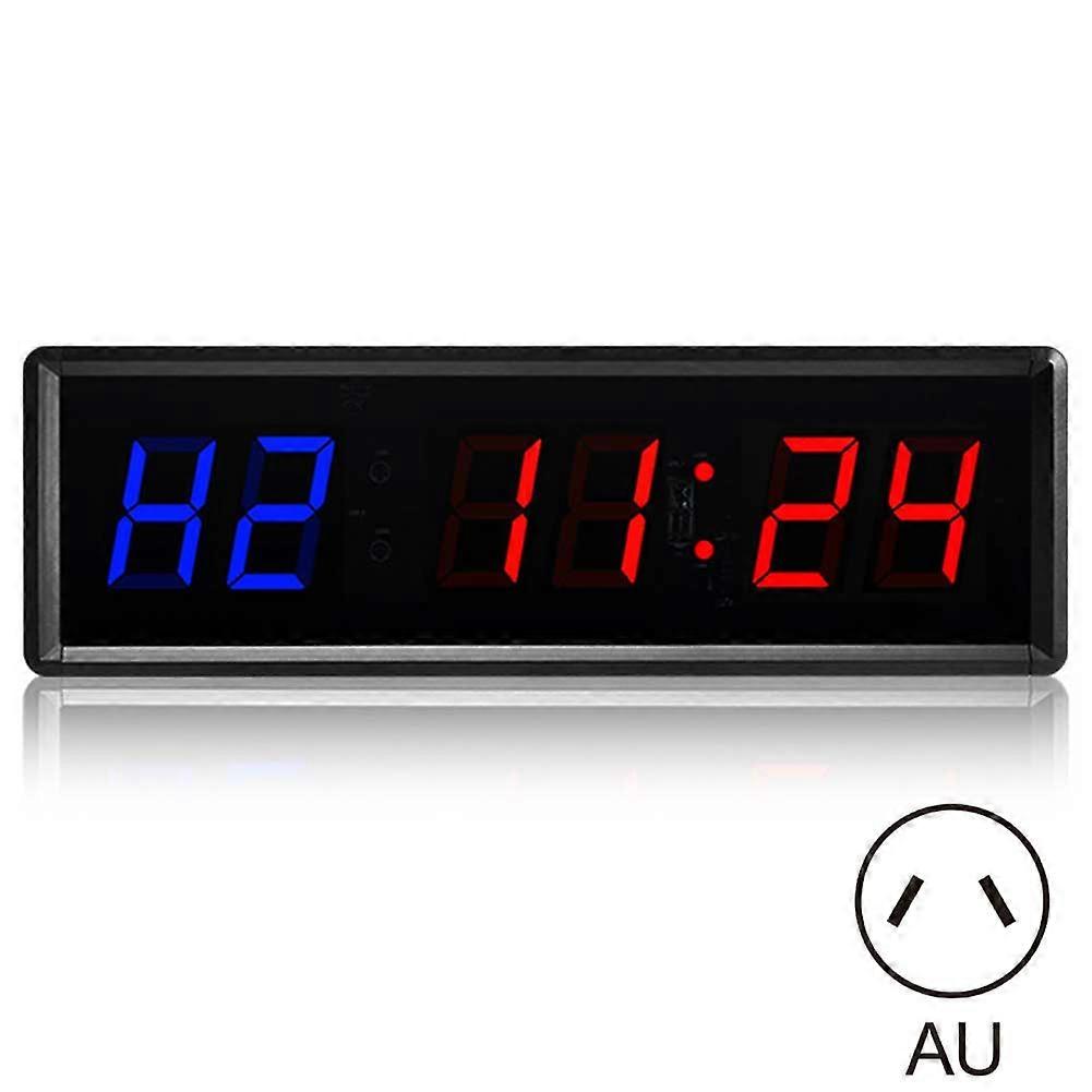LED Fitness Timer with Remote 6 Digit LED Wall Digital Timer Stopwatch Clock for Game Training