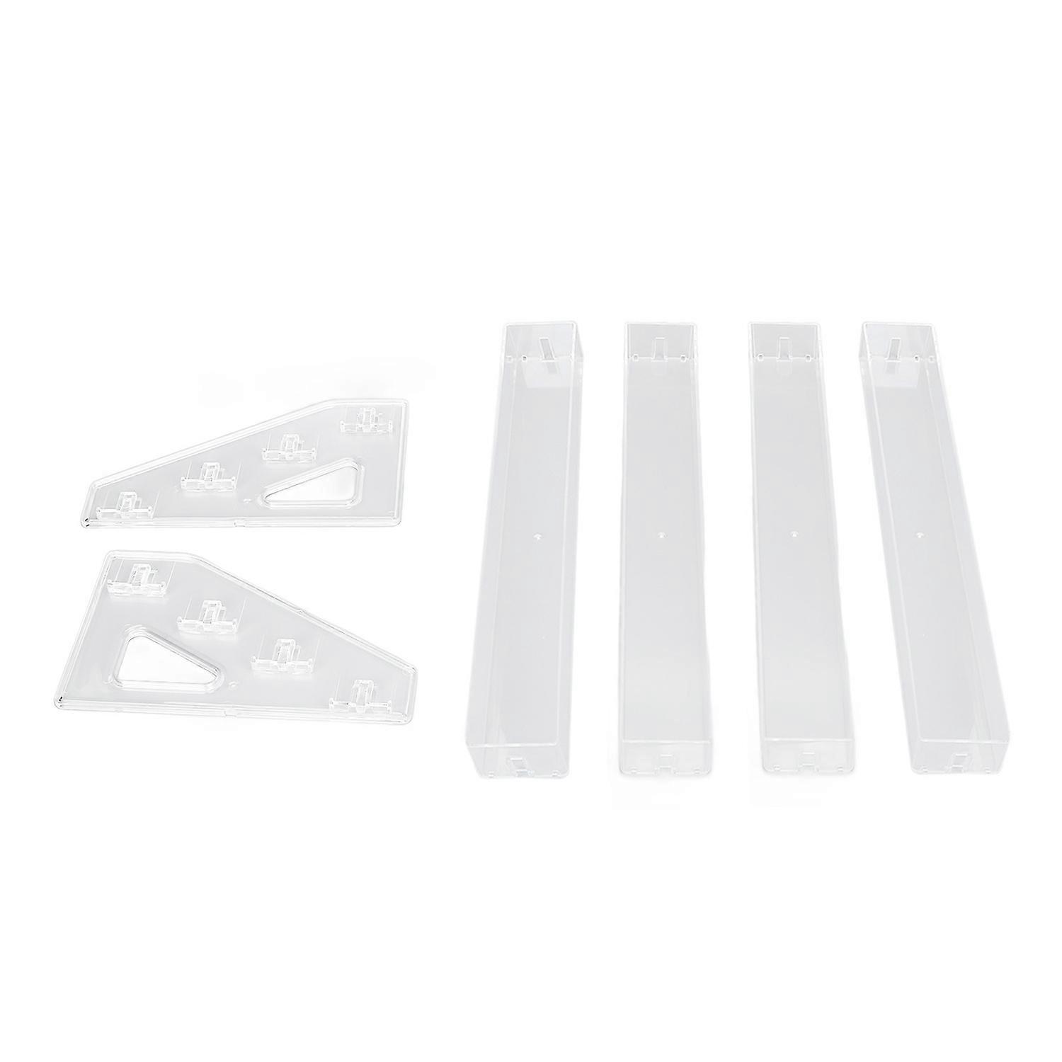 4 Tiers Clear Cosmetic Storage Rack Large Capacity 4 Layers Transparent Makeup Display Tray