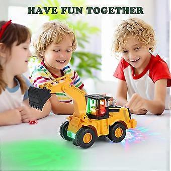 Construction Excavator Toy for Kids 3-10 Years - Interactive Digger Truck with Lights & Sounds, Safe & Durable
