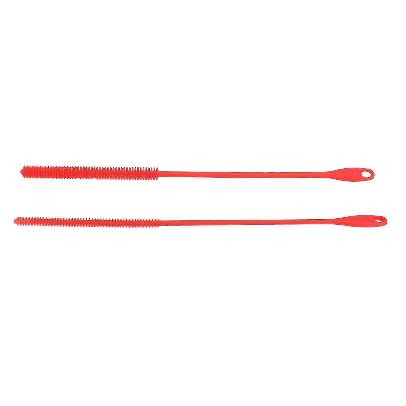 High-Density Silicone Straw Cleaner Brushes - 2 Pack